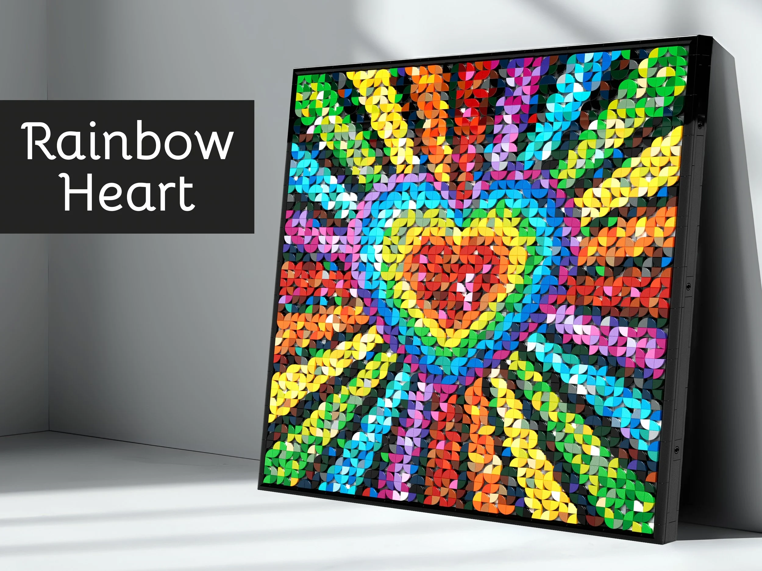 Rainbow Heart: A LEGO Mosaic Pulsing with Color - BrickNerd - All